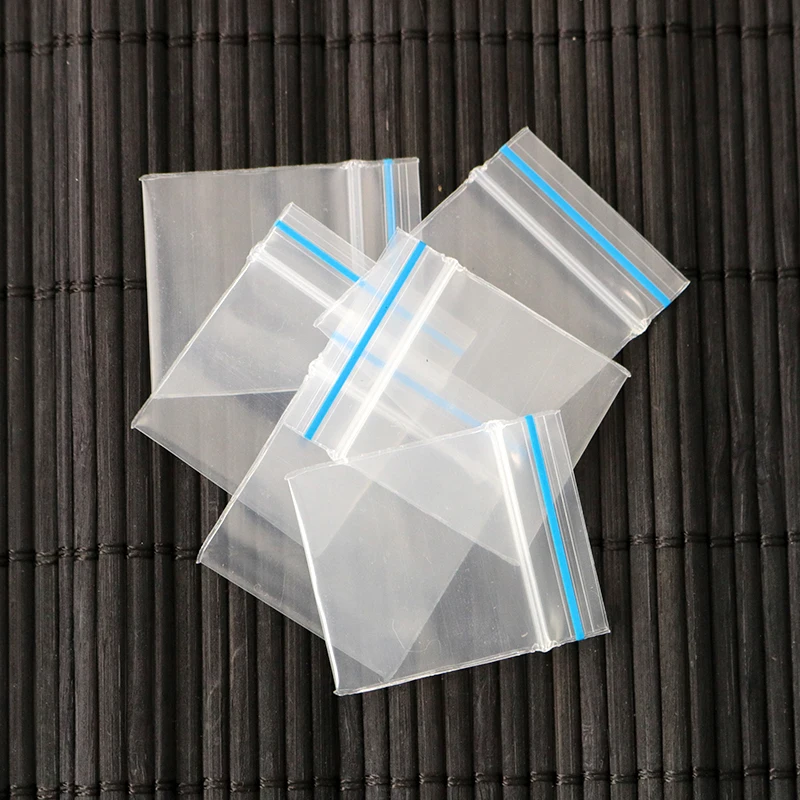 

Plastic Storage Bags 100pcs 5x7cm Plastic PE Zip lock Self Sealing Protect Gift Jewelry Pill Button Packaging Bag