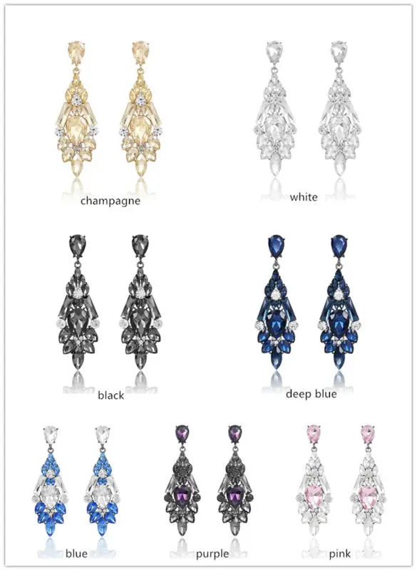 VEYO Crystal Drop Earrings For Woman Luxury Earring Elegant High Quality Brincos Pendientes