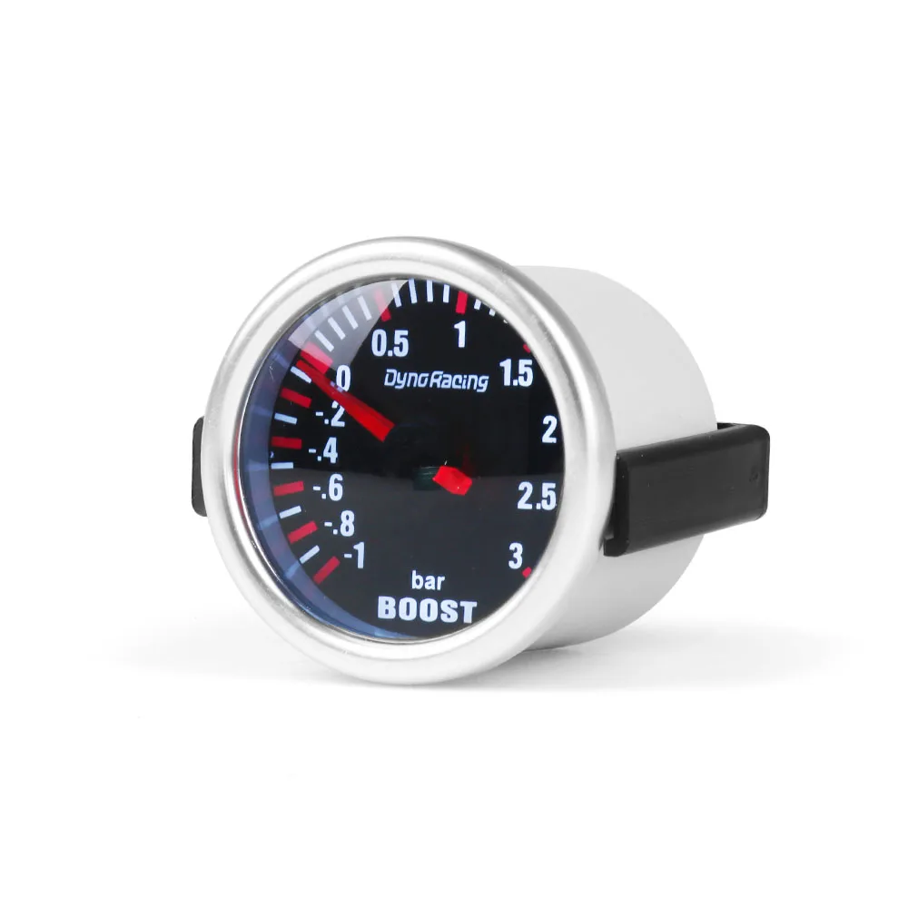 Dynoracing 2\'\'52MM 3 BAR Boost Turbo Gauge Mechanical White Led Boost Gauge Smoke lens Boost Sensor BX101537