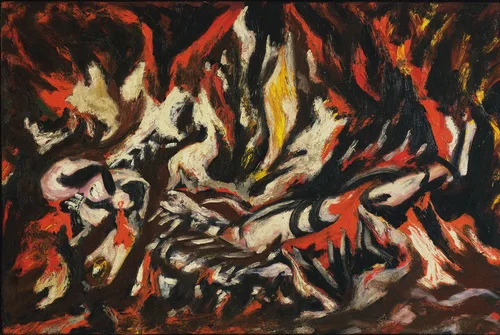 

100% handmade famous abstract Oil Painting on linen canvas, the-flame-1938 ,Free Shipping,100%handmade,Museum Quality,unframed