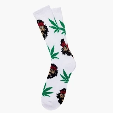 10pcs = 5pair 3D comedy cheech&chong portrait Weed calcetines funny socks leaf Stock Skateboard hiphop meias socks Men Women sox