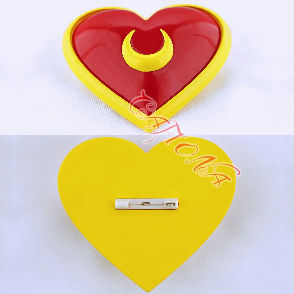 Cafiona Brooch Tsukino Usagi Princess Serenity Cosplay Accessory Sweet Wing Heart Brooches