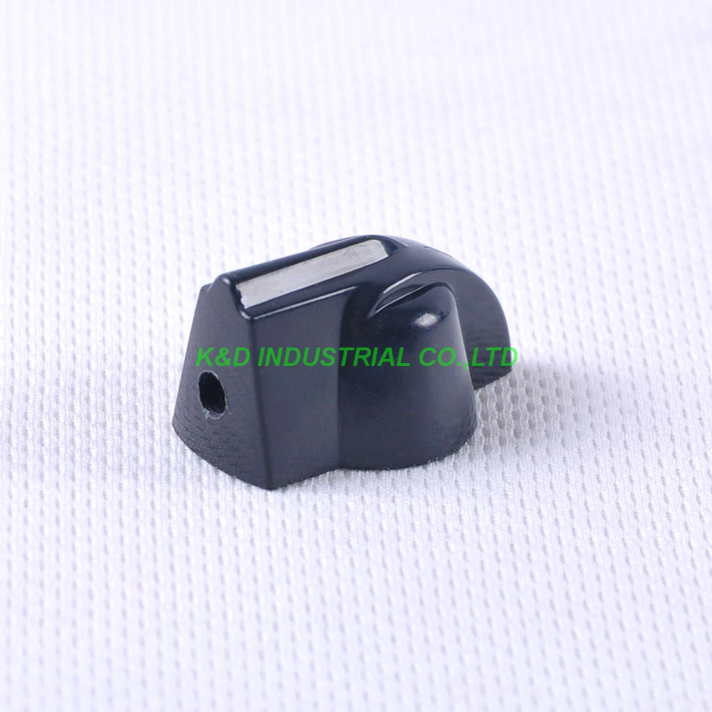 Botão de plástico vintage para controle rotativo, cor preta, 31x16mm, para potenciômetro 6.35mm, 10pcs