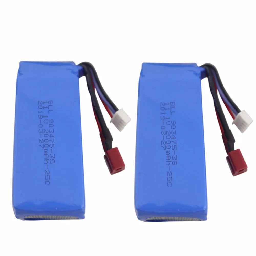 2PCS 11.1V 2000mah lithium battery for Feilun FT012 remote control speedboat spare parts RC model T head