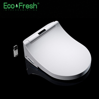 Ecofresh Smart toilet seat D-shape Electric Bidet cover heat double nozzle soft wash dry massage fit wall-mounted toilet