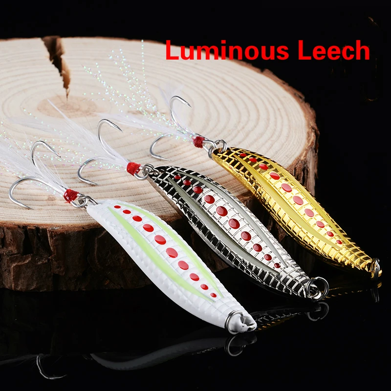 FJORD Metal VIB Spinners Spoon 5g/7g/10g/15g/20g Luminous Leech Fidget Angling Hard Baits Night Fishing Tackle Fishing Lure