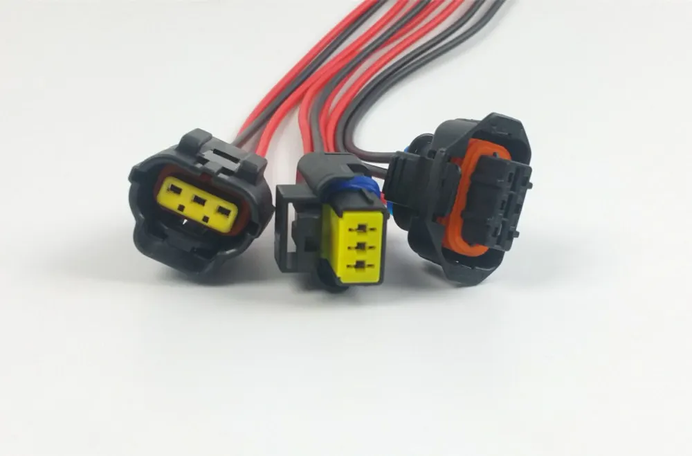 eMagTech 2 set di connettori a 3 poli per sensori di pressione del tubo di distribuzione del carburante 4D0971993 connettore sensore di ricambio compatibile con VW compatibile con Audi compatibile con eMagTech 2 set di connettori a 3 poli per sensori di pressione del tubo di distribuzione del carburante 4D0971993 connettore sensore di ricambio compatibile con VW compatibile con Audi compatibile con