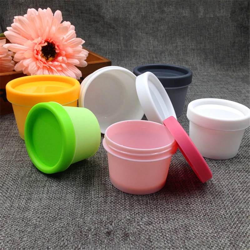 100g Plastic Jar Cosmetic Cream Containers Empty Bowls Refillable Spice Packaging Bottles Free Shipping