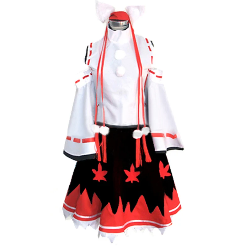 

Inubashiri Momiji Cosplay Costume with hat ears custom any size 110