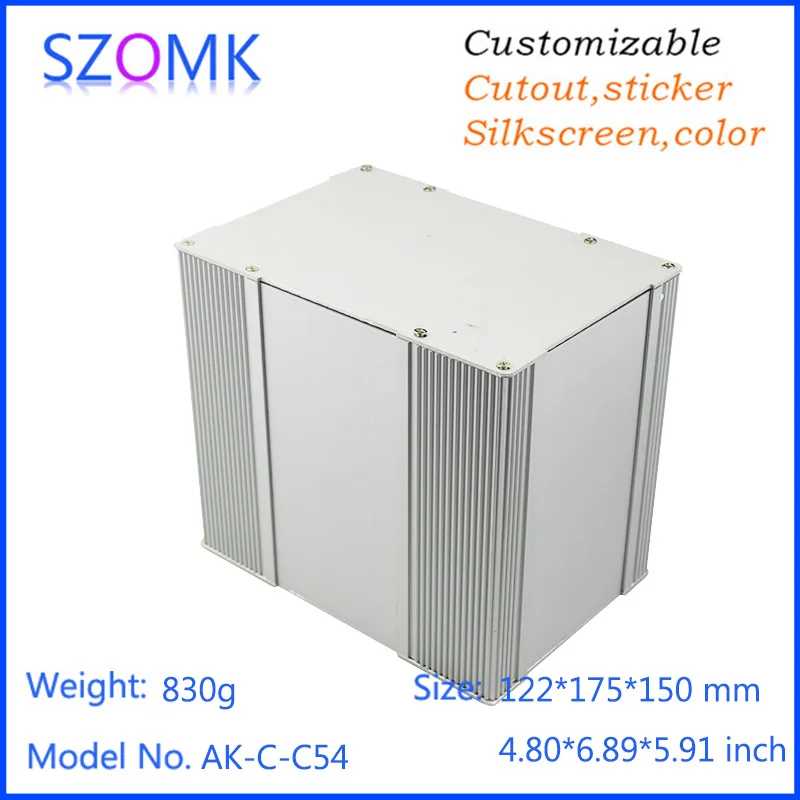 

4Pcs 122*175*150mm pcb instrument box szomk aluminum electronic enclosure amplifier project case aluminum distribution box