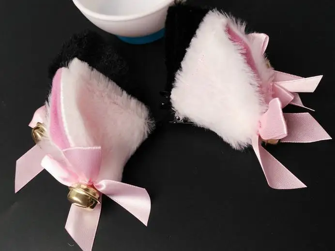 Halloween Devil cat fox ear beels fluffy hairclip Fancy dress costume COS Neko Cosplay cartoon anime barrettes gift PARTY FAVORS