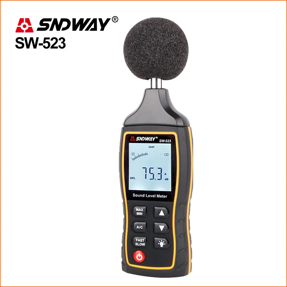 

SNDWAY Sound Level Meters Digital Sound Level Meter Noise Db Meter 30~130db Large Screen Measure Decibel Mini Sound Level Meter