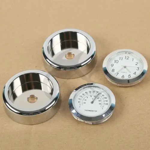 Motorcycle Windshield Temp Dial Clock For Harley Honda Suzuki Yamaha Kawasaki