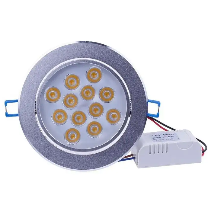 Dimmable Round 12*3W 36W LED Ceiling Downlight 110V 220V 240V White Warm White Recessed Ceiling Spot Lamp For Kids Room