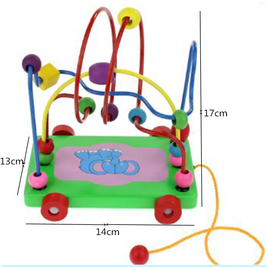 Montessori Kids Toy Baby Toys Elephant Little Round Bead Transfer Car Learning Educational Preschool Training Brinquedos Juguets