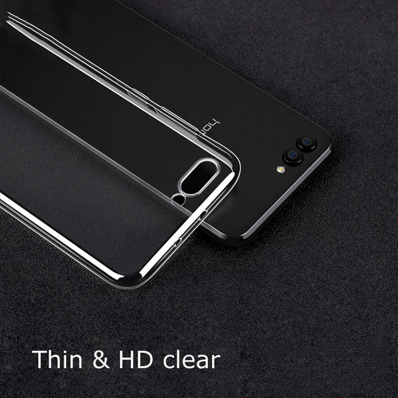 Esobest ultra thin transparent silicone case for Huawei Y6 2018, TPU Crystal soft back cover