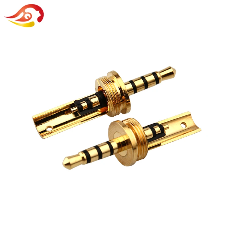 QYFANG 2.5mm Audio Plug 4 Poles Jack DIY Wire Connector Stereo Splice Adapter HiFi Earphone Solder Pure Copper Metal Plugs Jacks