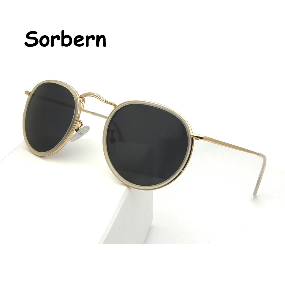 Brand Designer Round Sunglasses Women Polarized Sun Glasses For Men Retro Vintage Medium Shades Gafas De Sol Masculino