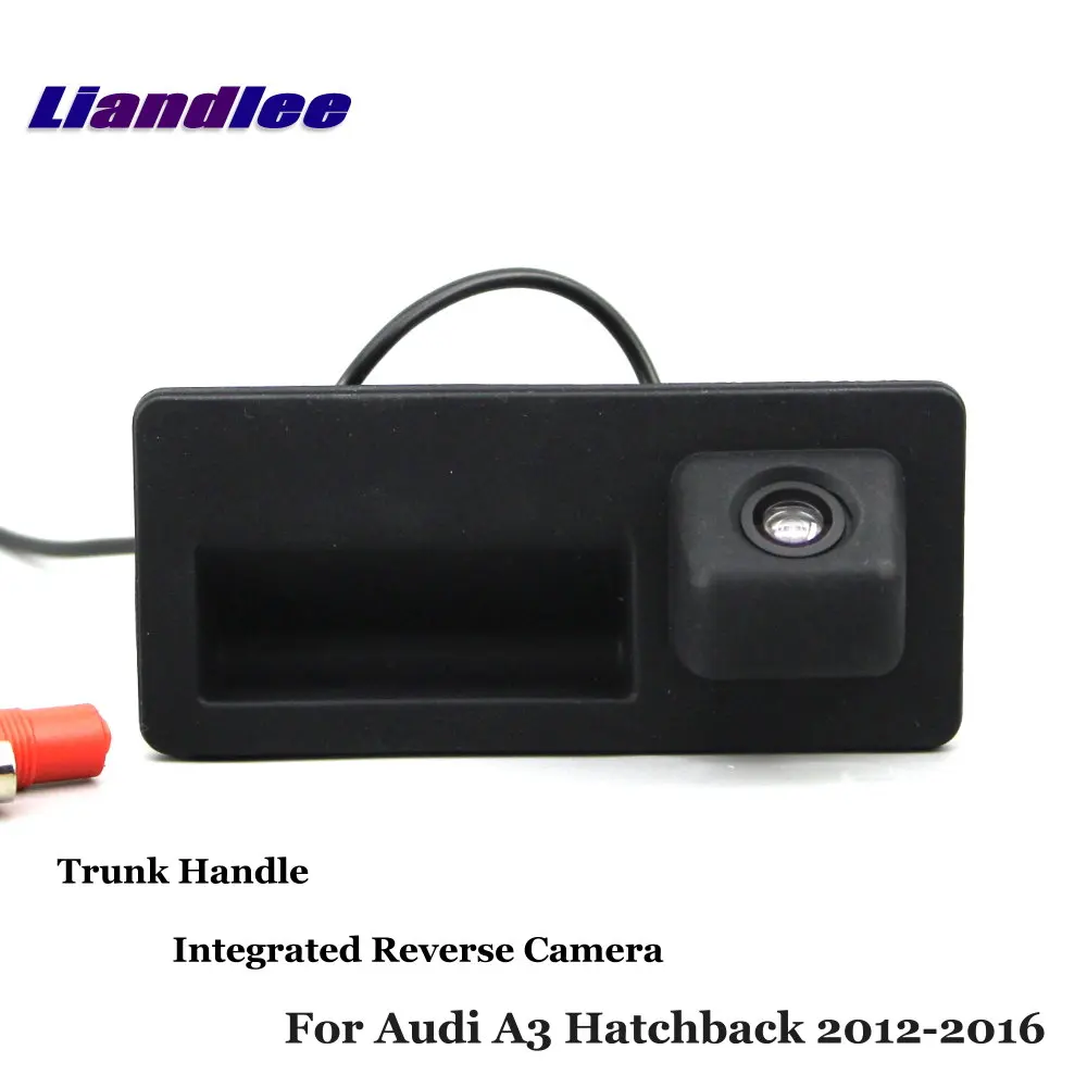 

For Audi A3 Hatchback 2012-2016 Car Trunk Handle Rear View Camera Parking Kit Accessories Integrated HD CCD RCA NTSC Dash Cam