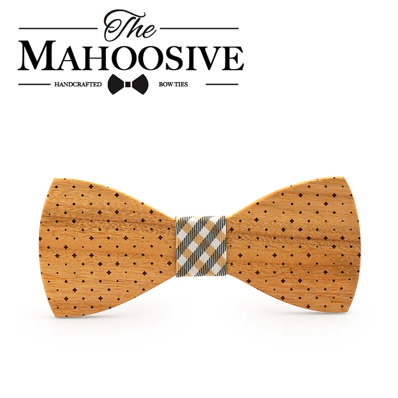 

Mahoosive Fashion Men Wooden Bow Tie Accessory Wedding Event Hardwood Wood Bow Tie For Men Butterfly Neck Ties krawatte Gravata