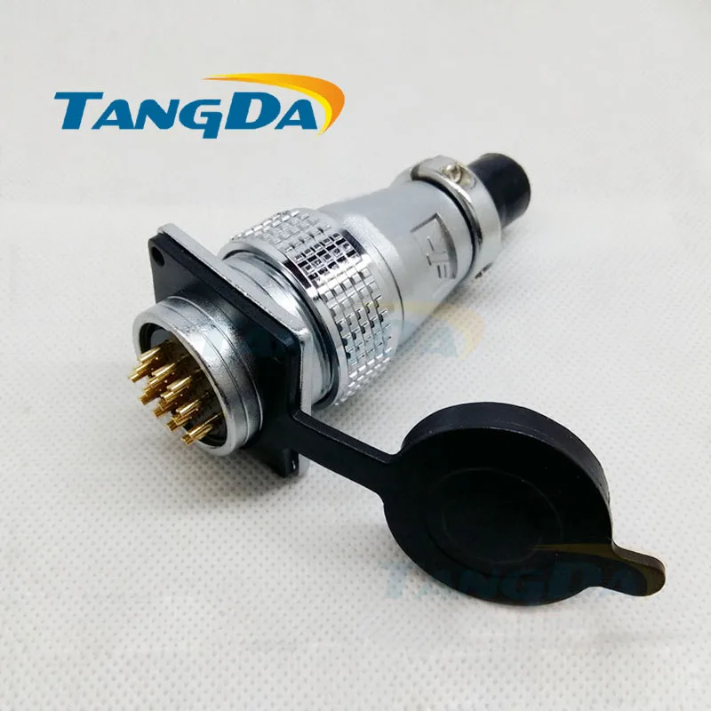 Tangda Aviation Plug connectors PLS28 P28  2 3 4 5 8 10 12 14 16 19 20 24 26 pin core 28mm square flange Socket 2p 5p 10pin