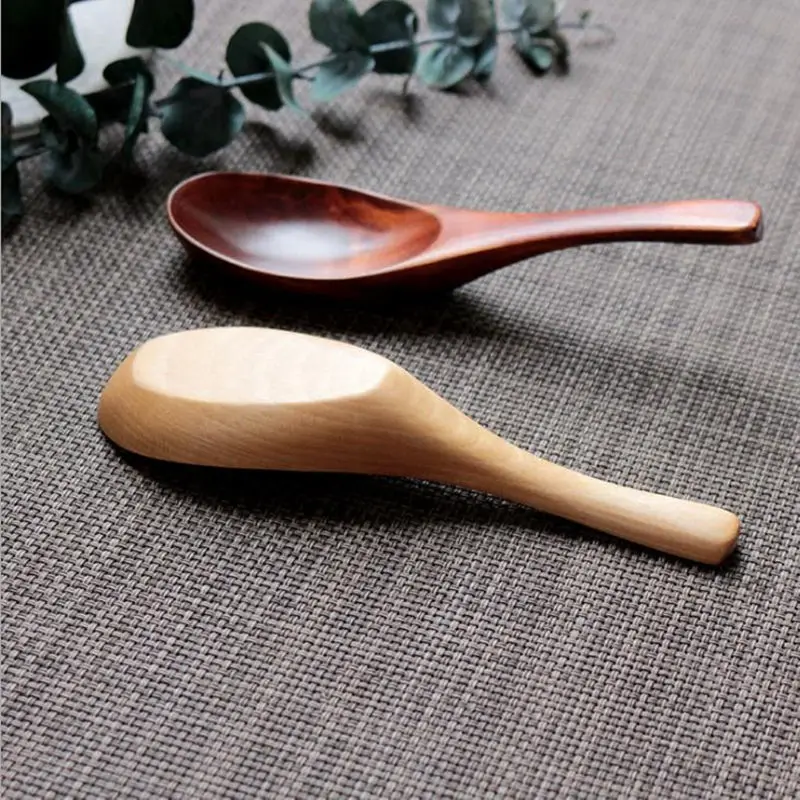 14.5*4CM Kitchen Cooking Wooden Wood Soup Spoon Healthy Wood Spoon Rice Spoon Children Tableware F20173902