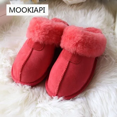 The latest European high-quality sheepskin wool women slippers in 2019, free delivery, 8 colors