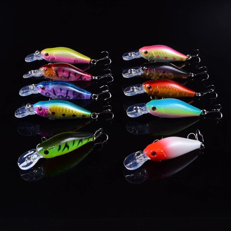 New Arrival 7cm/8g Minnow Fishing Lures Sharp Hooks Wobblers Lure Tackle Hard Bait Pesca Wobbler Artificial Swim bait 3D Eyes