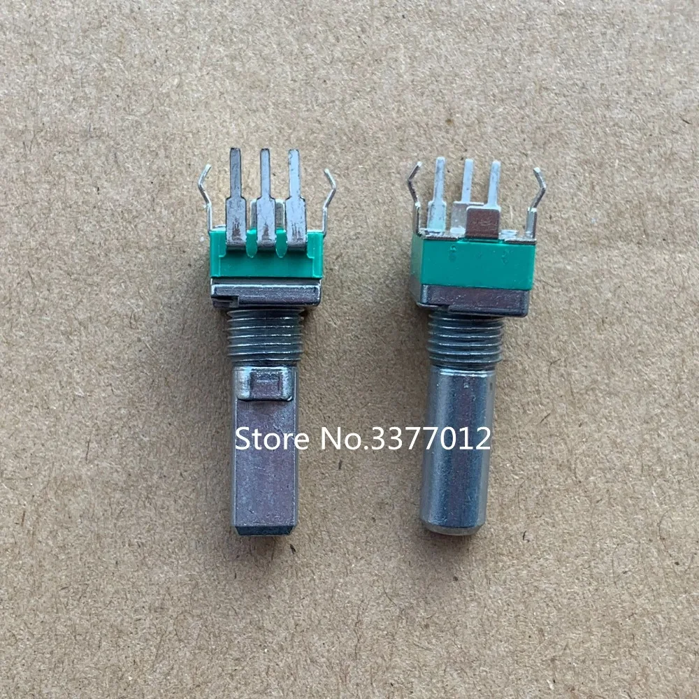 

5pcs High quality switch RK09 type rotating belt midpoint precision potentiometer single B20K shaft length 20mm shaft