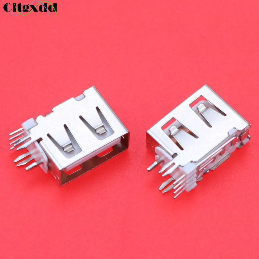 Cltgxdd 1Piece USB Type-A Female PCB Mount Socket Connector Vertical USB A Female Socket Jack Connector Flat 90 degree - Image 4