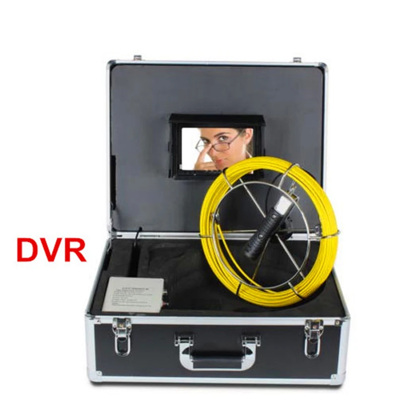 

Pipe Wall Video Snake Inspection System with 7-Inch Color LCD Monitor and 20 meters DVR