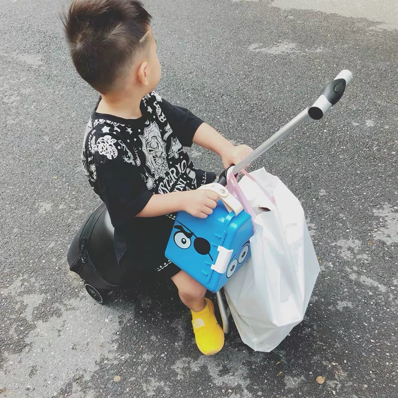 Dressdream – valise de scooter pour enfants, bagage à roulettes pour filles et garçons, sac à roulettes amovible