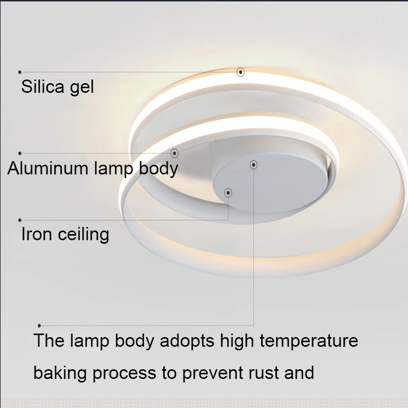 Imagem -04 - Luzes de Teto Lustre Lâmpada Led para Sala Estar Quarto Estudo Casa Deco Ac85265v Superfície Branca Moderna Montado Lâmpada do Teto