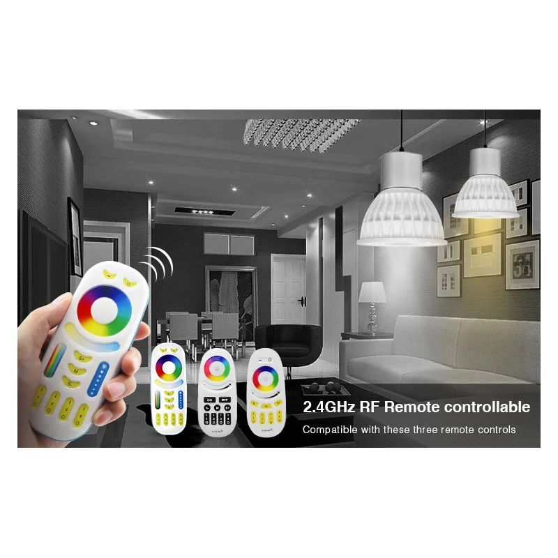 Imagem -02 - Lâmpada Led Spotlight Regulável Luz da Lâmpada Compatível com Controle 2.4g rf Fut104 Mr16 4w Rgb Mais Cct 400lm ac dc 12v 2700k6500k