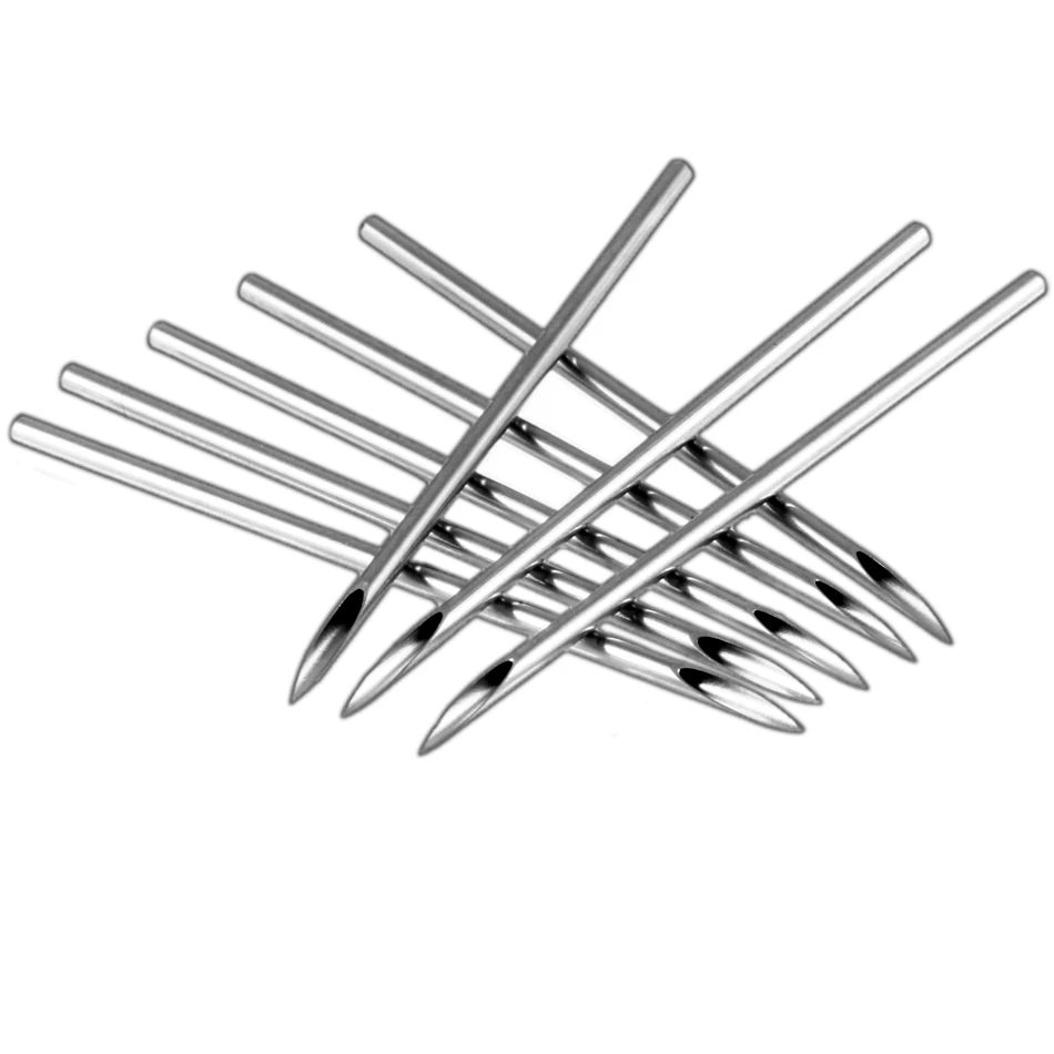 10Pcs/lot Surgical Steel Tri-Beveled Medical Needles Sterilized Body Piercing Needle Sterile 14G16G18G20G Supply Body Jewelry