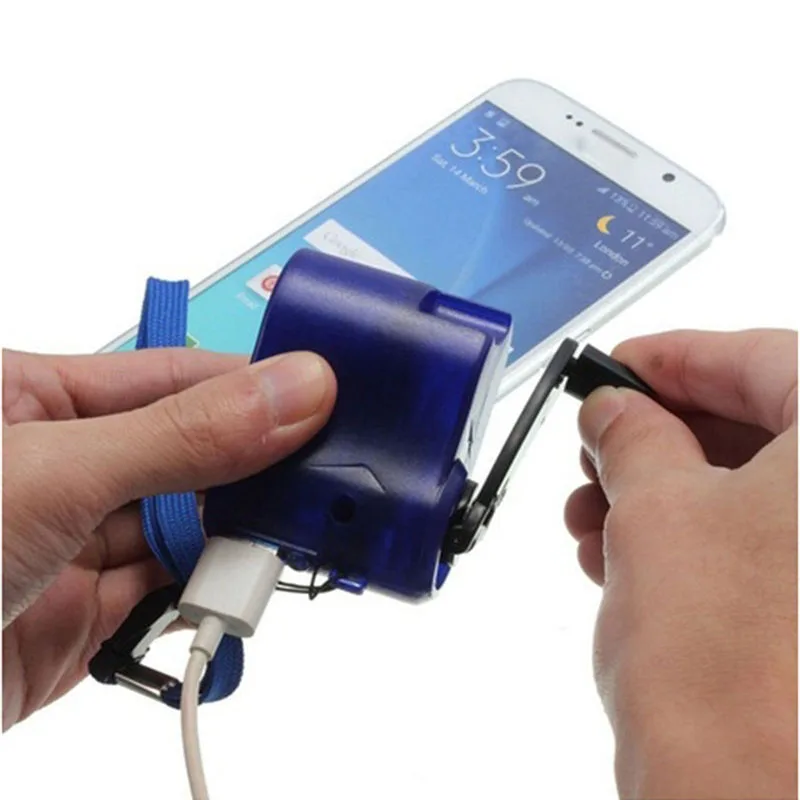 Charger USB Charging Emergency Hand Crank Power Dynamo Portable For Outdoor Mobile Phone 8899