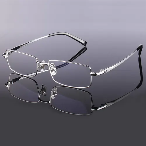 Hotony-Gafas de aleación de titanio para hombre, lentes ópticas graduadas, montura de borde completo, montura de visión