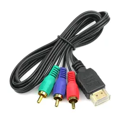 Hight Quality HDMI-compatible To 3RCA 3 RCA Adapter Connection function Video Component Convert Cable 3FT 1M For HD TV