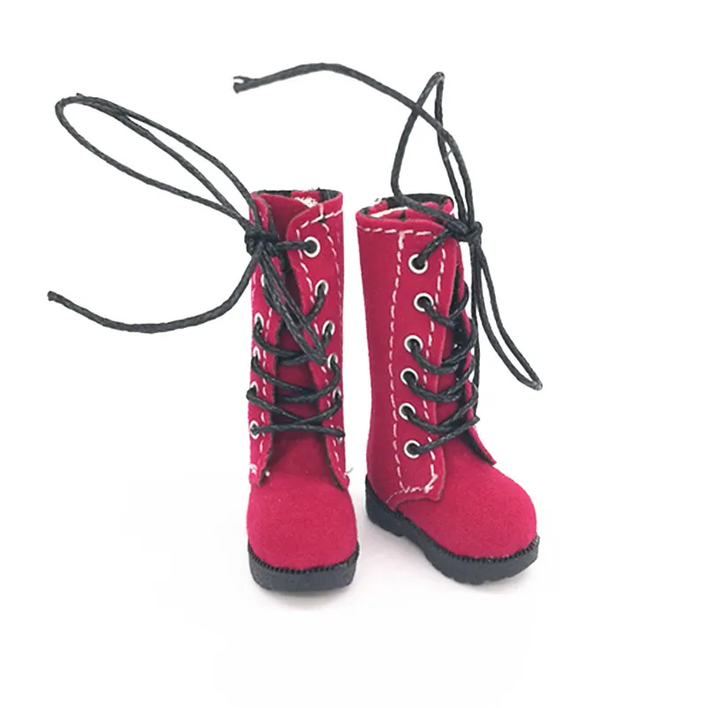 Tilda 3,2 cm Puppenstiefel für Blythe-Puppenspielzeug, 1/6 Mini-Leder-hohe Stiefelschuhe für Blyth Azone-Puppe, lässiges Puppenschuhe-Zubehör – Detail 3
