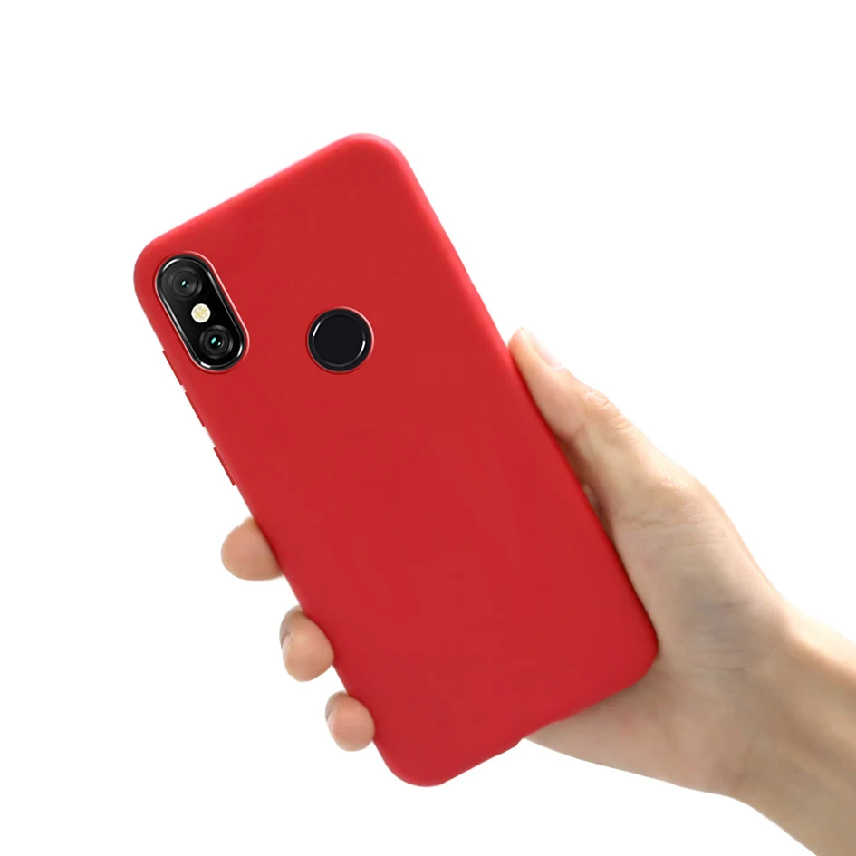 Unique Case For Xiaomi Redmi Note 6 Pro Cover Matte Candy Solid Color Case For Xiaomi Redmi Note 6 Pro Note6 Silicone Soft Cases