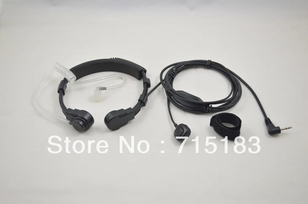 Freeship air tube headset 2.5mm 13mm M2/MT Connector VOX Heavy Duty Throat MIC with Finger PTT for Motorola T5 cb portable radio