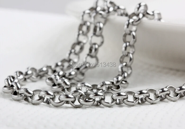 

2 Meters 8mm Jewelry Finding stainless steel Round Rolo Link Chain Finding DIY Cool