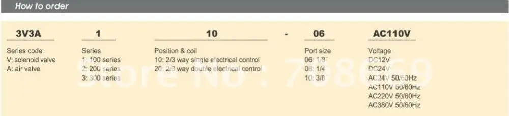 3V220-08 AC220V 3Port 2Position 1/4