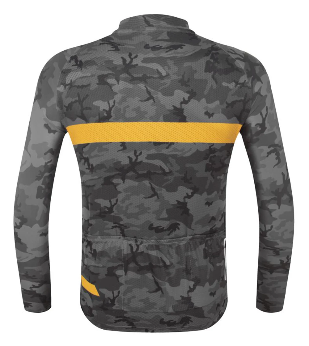 MTSPS 2018 Cycling Jersey Men Long Sleeve MTB Bicycle Clothing Dry Fit Breathable Jersey 4 way stretch