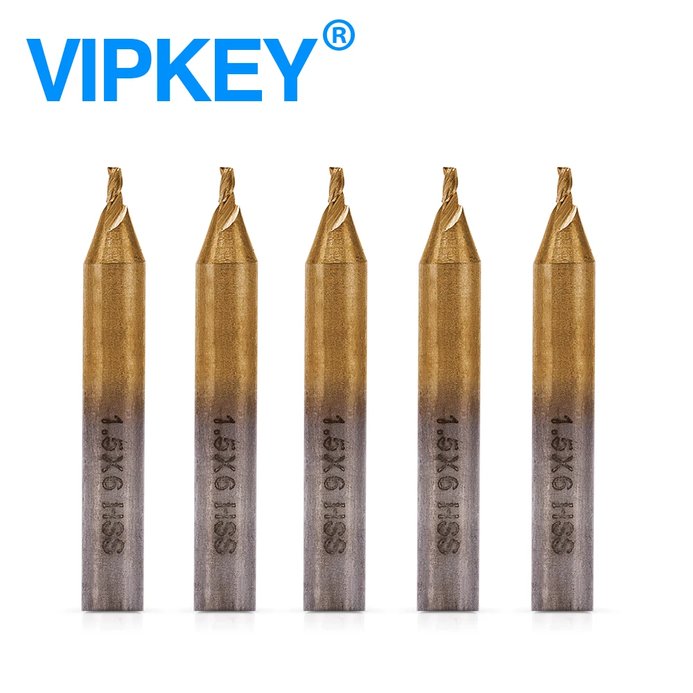 1.5mm 2.0mm 2.5mm 3.0mm HSS -TiN End Milling Cutters For Vertical Key Machines ,Drill bit Locksmith Tools
