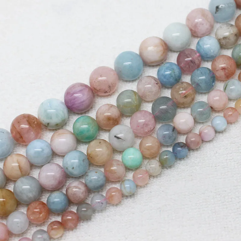 Wholesale AA+ Morganite Stone Round Beads 15