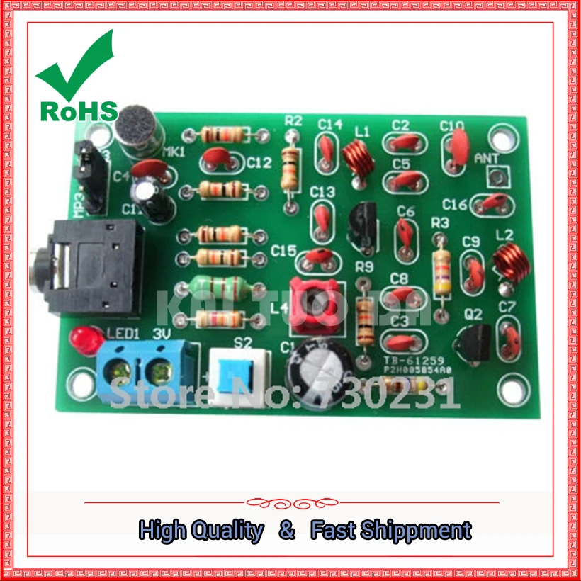 Free Shipping 1Pcs 76-110MHz FM Radio Wireless Transmitter Module MP3 Audio Repeater Module