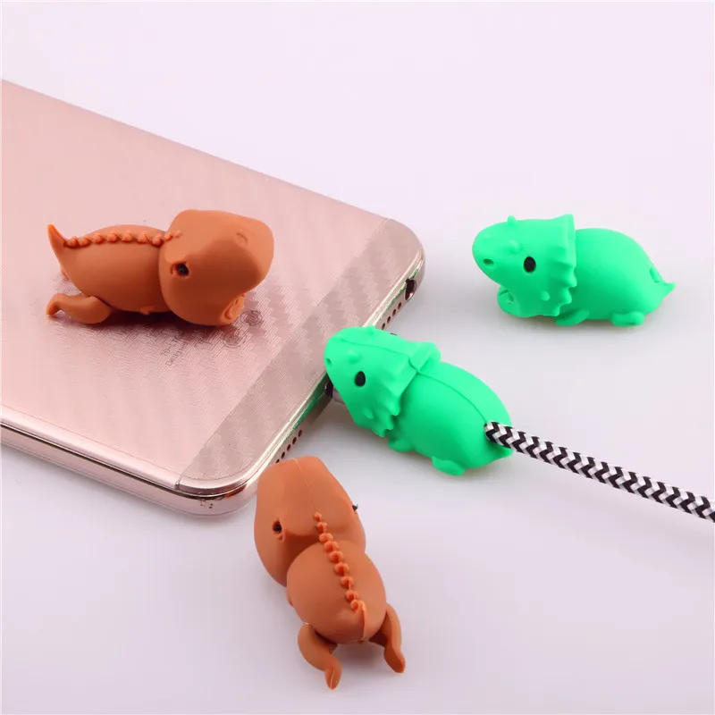 Zabezpieczenie kabla zwierzę dinozaura do kabel Android nawijarki uroczy drut Organizer na kable Usb