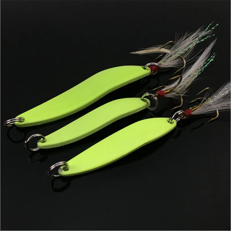 1PCS 5g 7g 10g 13g Spinner Spoon Bait Luminous Matel Shell Fishing Lure Iscas Artificias Hard Baits Bass Pike Fishing Tackle