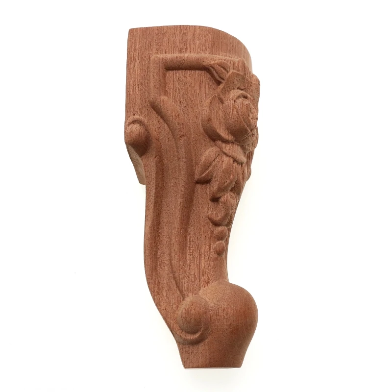 RUNBAZEF Carved Solid Wood T Bed Sofa Tea Table Feet European Furniture TV Cabinets Woodcarving Rose Feet Figurine Mini Crossbow